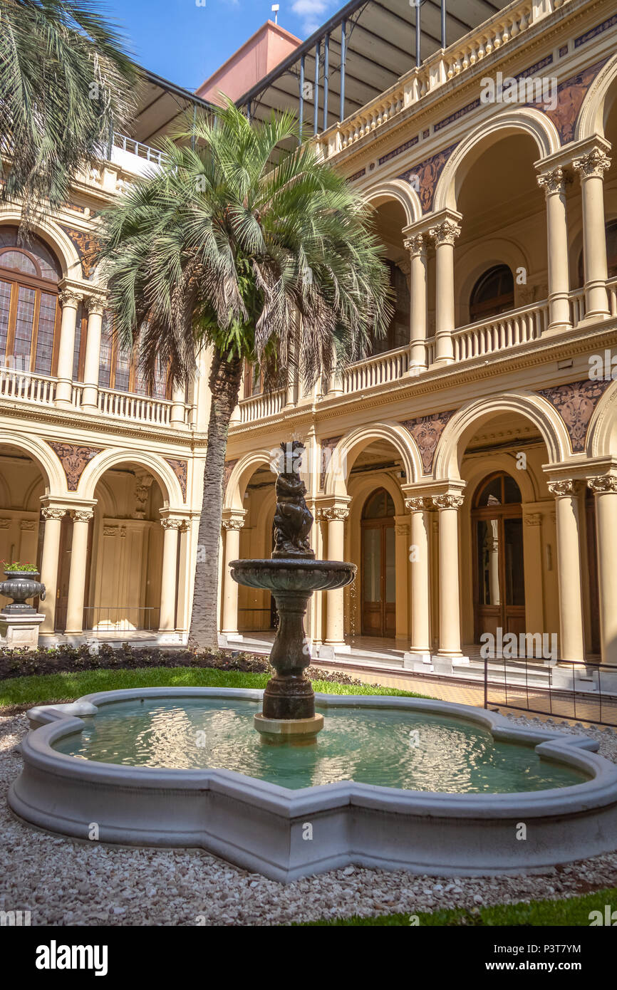 The Palm Tree Patio (Patio de las Palmeras) at Casa Rosada Presidential Palace - Buenos Aires, Argentina Stock Photo