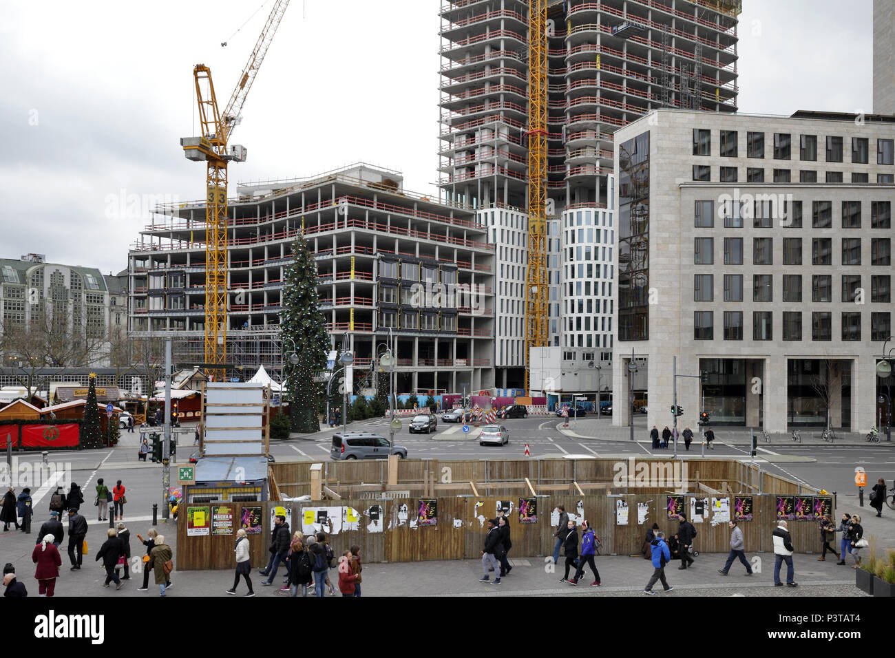 Berlin, Germany, shell for the high-rise project Upper West on Breitscheidplatz in Berlin-Charlottenburg Stock Photo