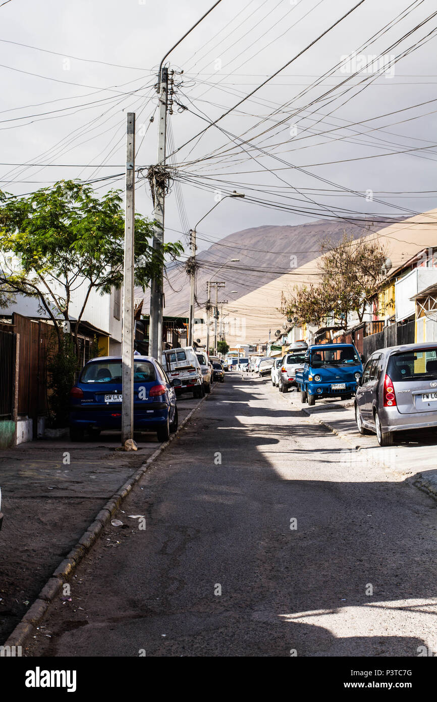 IQUIQUE, CHILE - 18.11.2015: CALLE LOS CHUNCHOS - Vista da Rua los Chunchos (Calle los Chunchos), na periferia da cidade de Iquique. (Foto: Ricardo Ribas / Fotoarena) Stock Photo