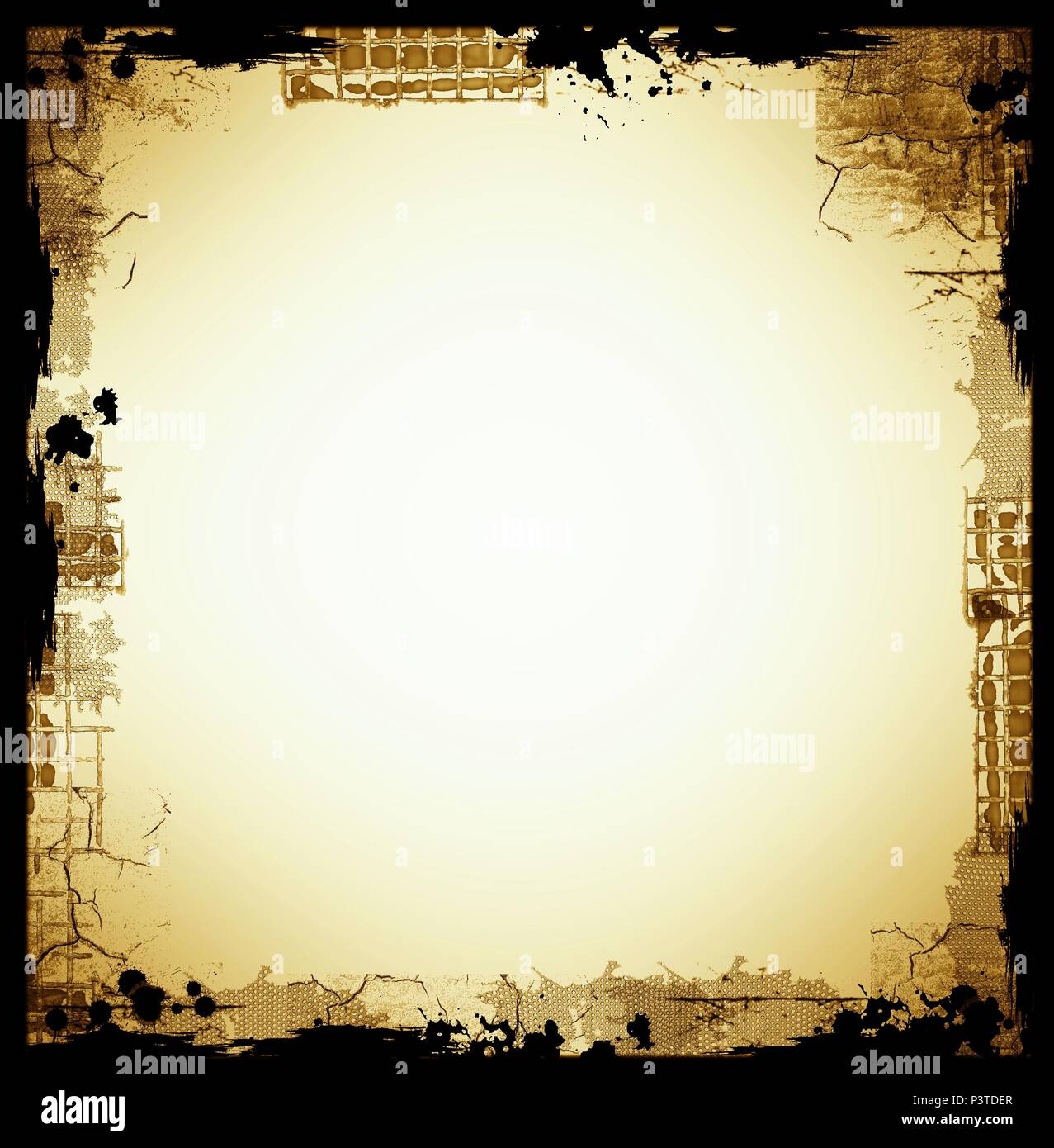 Vintage frame borders on sepia paper background Stock Photo Alamy