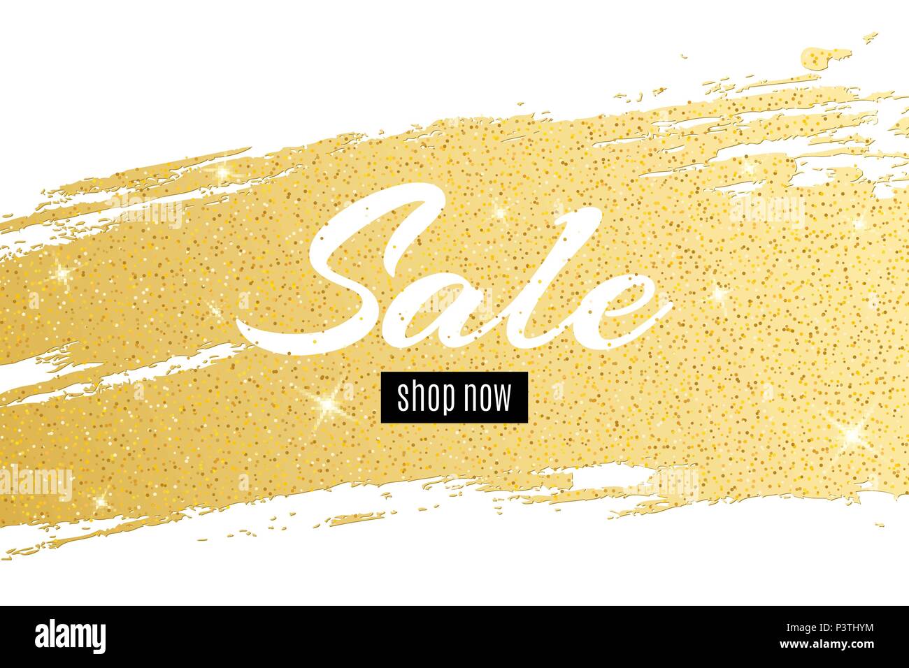 Gold cover with text for sale from gold glitters. Grunge line hand