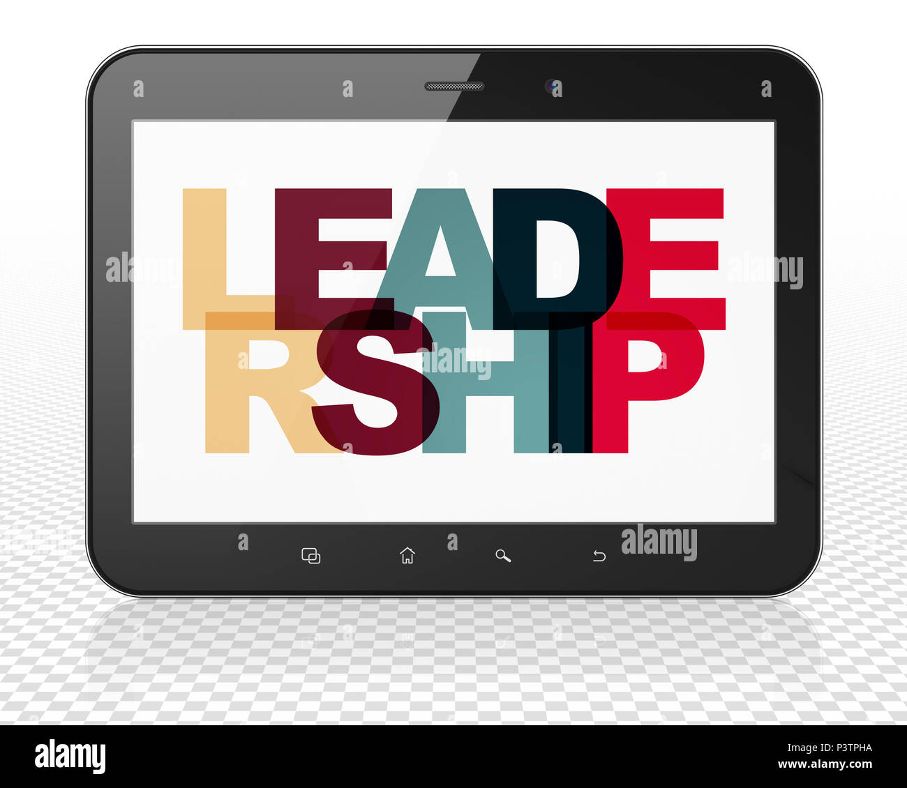 Business concept: Tablet Pc Computer with Leadership on display Stock ...