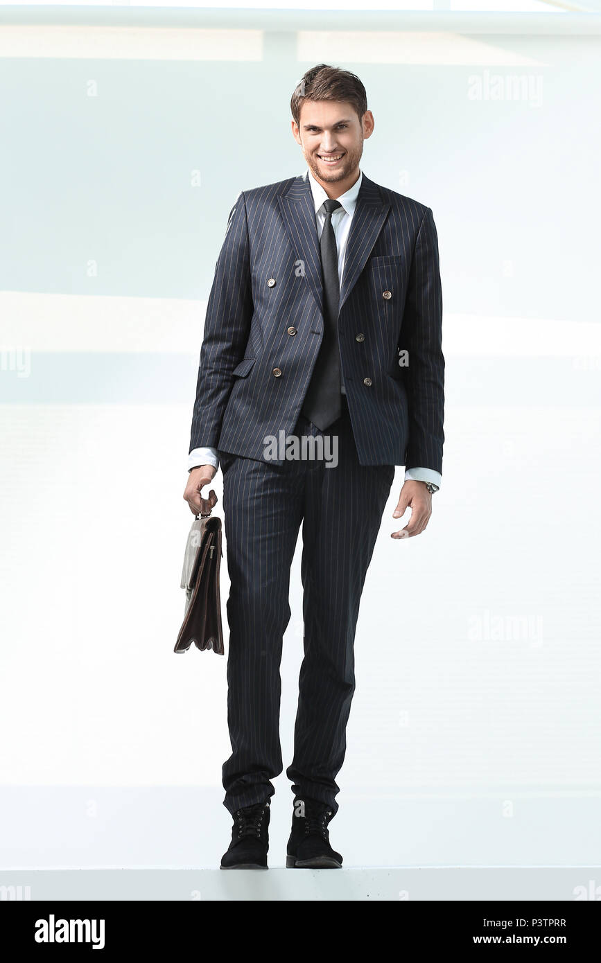 in full growth.a successful lawyer goes forward Stock Photo Alamy