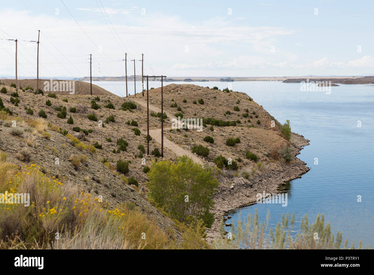 Boysen Dam. Wind river Canyon Scenic Byway. Sept, 2016. Wind River Canyon, Wyoming, USA Stock Photo