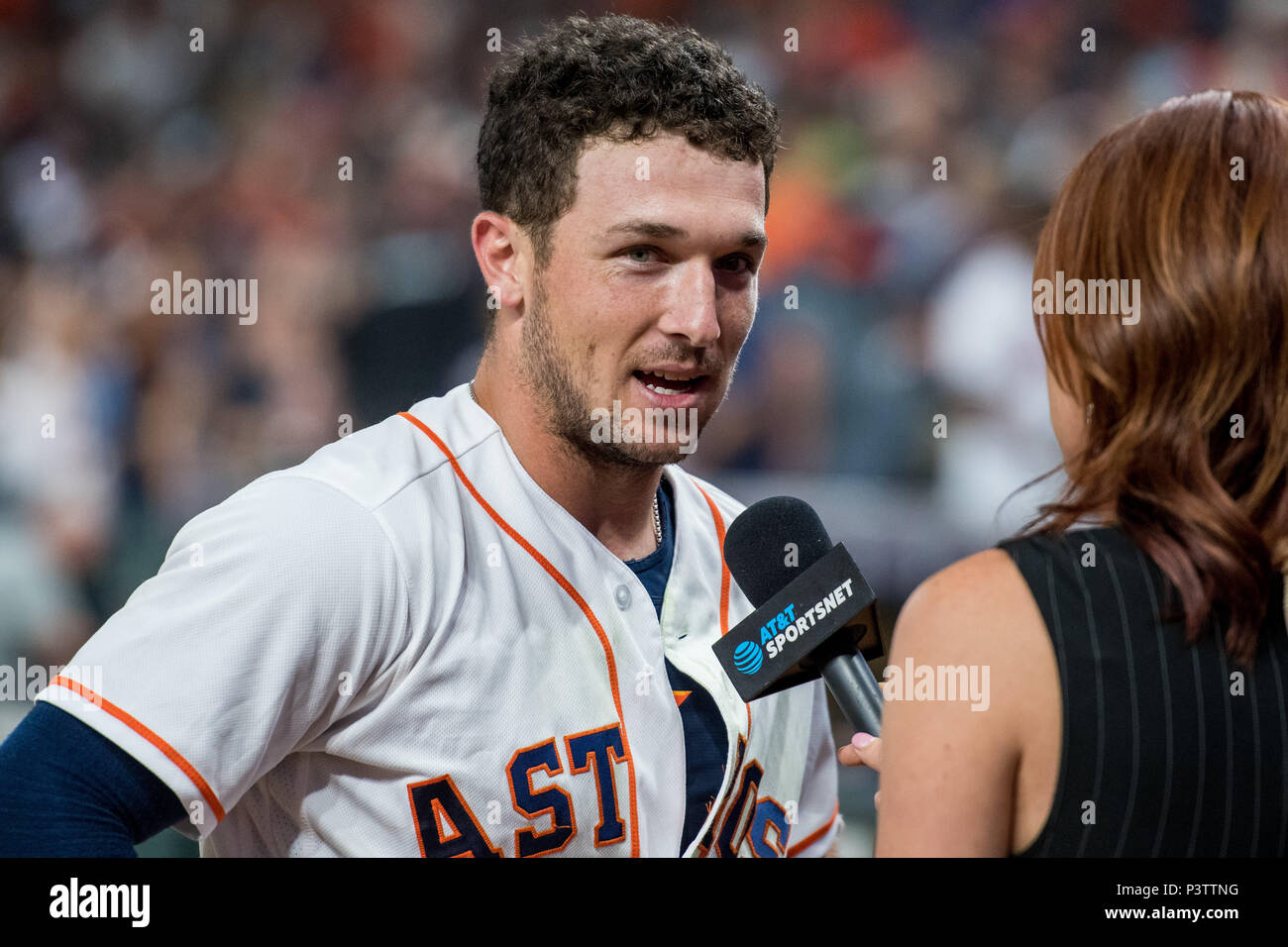 Houston, TX, USA. 18th June, 2018. Houston Astros third baseman Alex