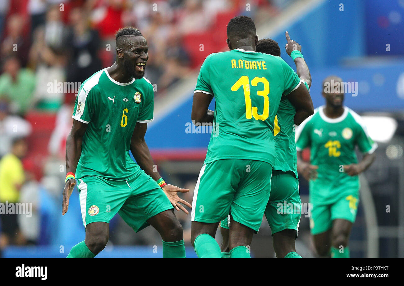 MOSCOU, MO - 19.06.2018: POLAND VS SENEGAL - Idrissa Ghana GUEYE of Senegal celebrates their goal during the match between Poland and Senegal valid for the 2018 World Cup held at the Otkrytie Arena (Spartak) in Moscow, Russia. (Photo: Rodolfo Buhrer/La Imagem/Fotoarena) Stock Photo