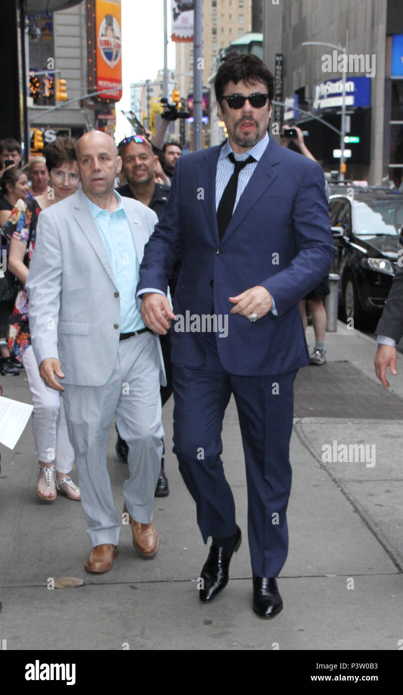 NEW YORK, NY June 19, 2018:Benicio Del Toro at Good Morning America to ...