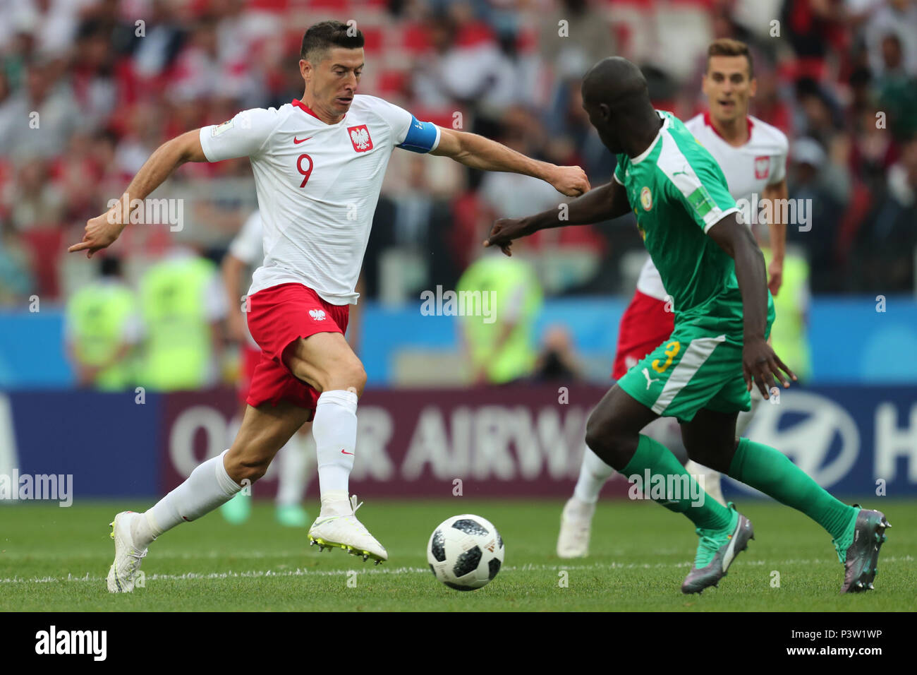 Robert Lewandowski Kalidou Koulibaly Poland V Senegal Poland V Senegal 18 Fifa World Cup Russia 19 June 18 Gbc91 18 Fifa World Cup Russia Spartak Stadium Moscow Strictly Editorial Use Only