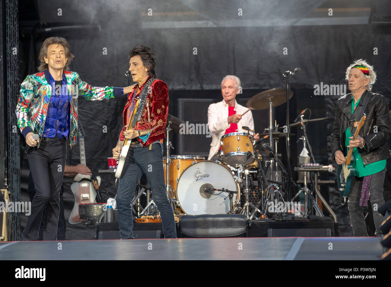 Twickenham, UK. 19th June, 2018. The Rolling Stones perform there 'No  Filter' tour at Twickenham Stadium, Twickenham,London UK. Band members  include Mick Jagger, Keith Richards ,Charlie Watts & Ronnie Wood.© Jason  Richardson /
