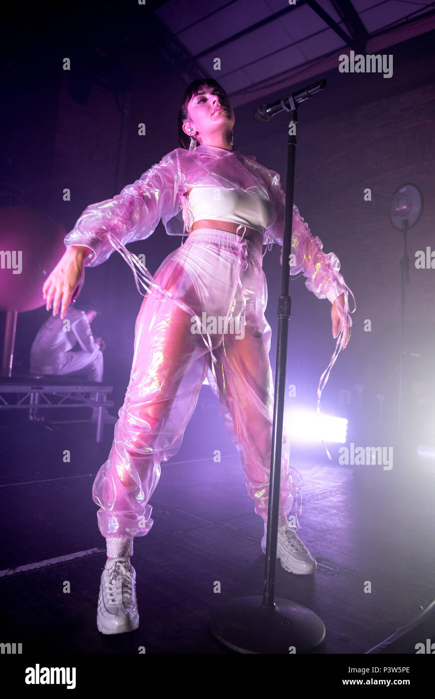 London, UK. 19th Jul, 2018. June 19, 2018 - Charli XCX in concert at Village Underground, London, Britain, United Kingdom Credit: Joe Okpako/Alamy Live News Stock Photo