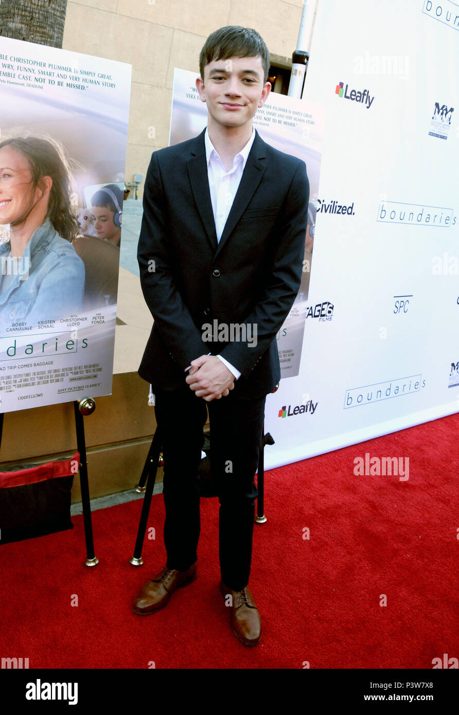Los Angeles, USA. 19th Jun, 2018. Actor Lewis MacDougall attends the
