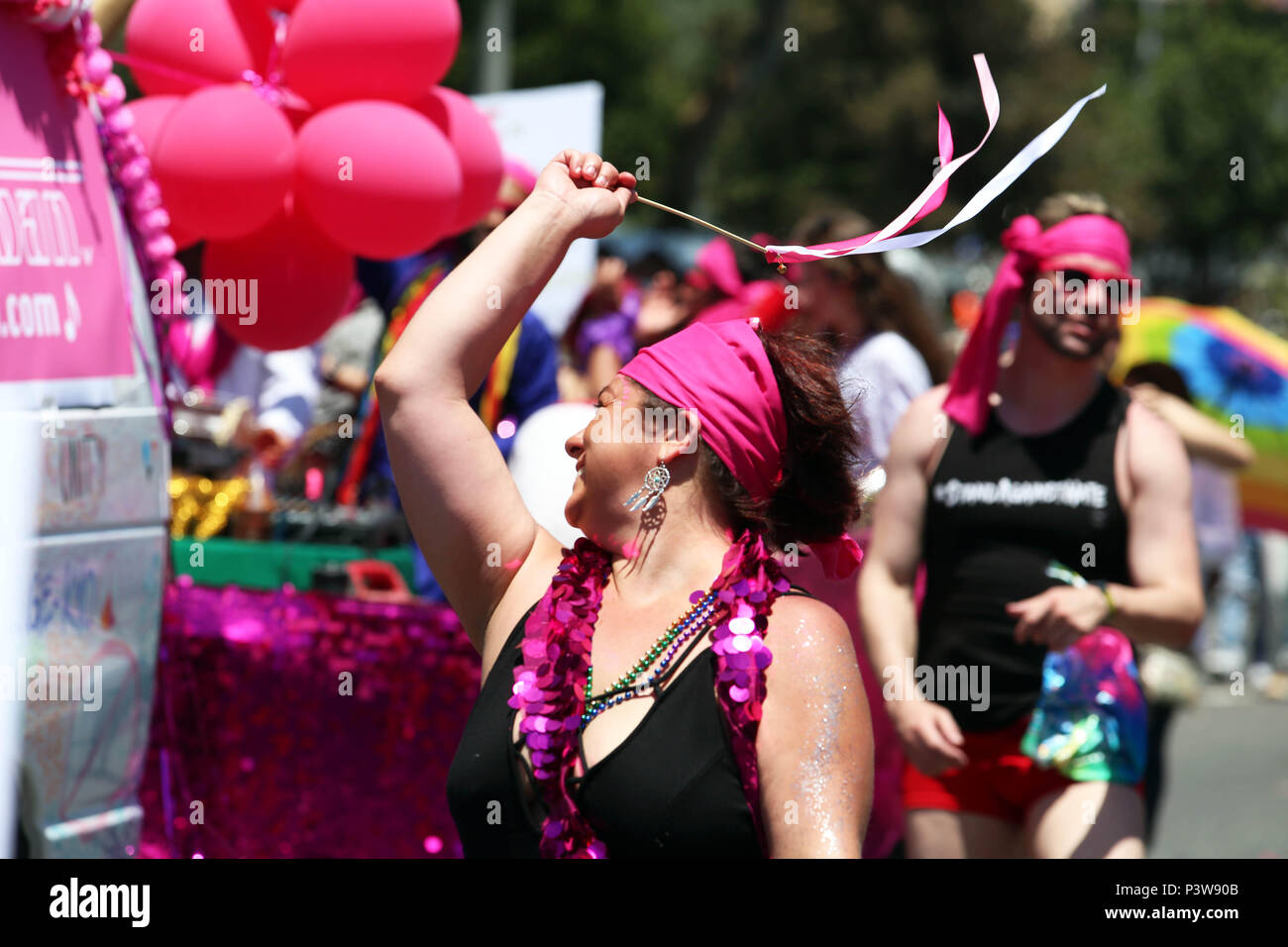 Los Angeles, California, USA. 10th June, 2018. Muslims for Progressive Values Community participates in the LA Pride Parade in West Hollywood. The annual LGBTQ celebration drew an estimated crowd of 150,000 people. Credit: Katrina Kochneva/ZUMA Wire/Alamy Live News Stock Photo