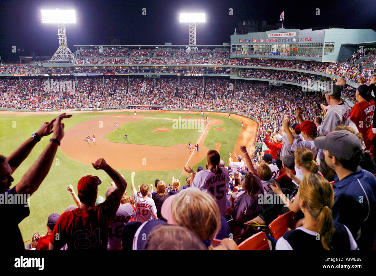 Boston Red Sox vs Chicago White Sox baseball game, Fenway Park, Boston, Massachusetts, USA Stock Photo
