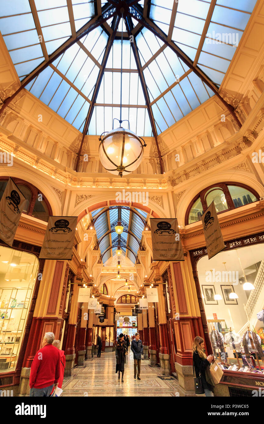 Walk arcade melbourne victoria australia hires stock photography and