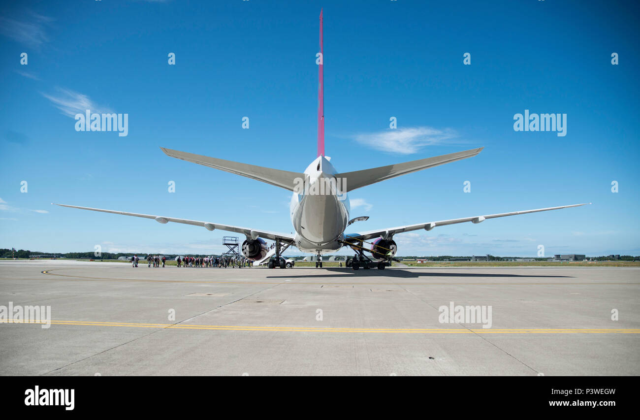 A Boeing 757 Sits On The Runway At Misawa Air Base Japan July 11 2016 Approximately 250 Airmen From The 35th Fighter Wing Flew To Pangkalan Udara Butterworth And Pangkalan Udara Subang