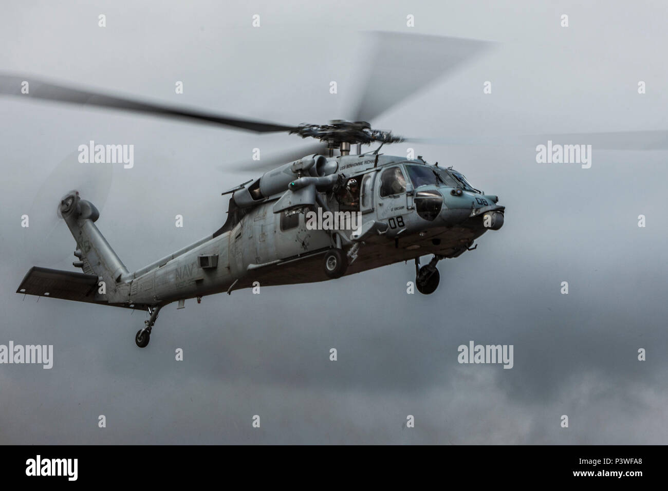 A Sikorsky MH-60S Seahawk with Helicopter Sea Combat Squadron (HSC) 25 ...