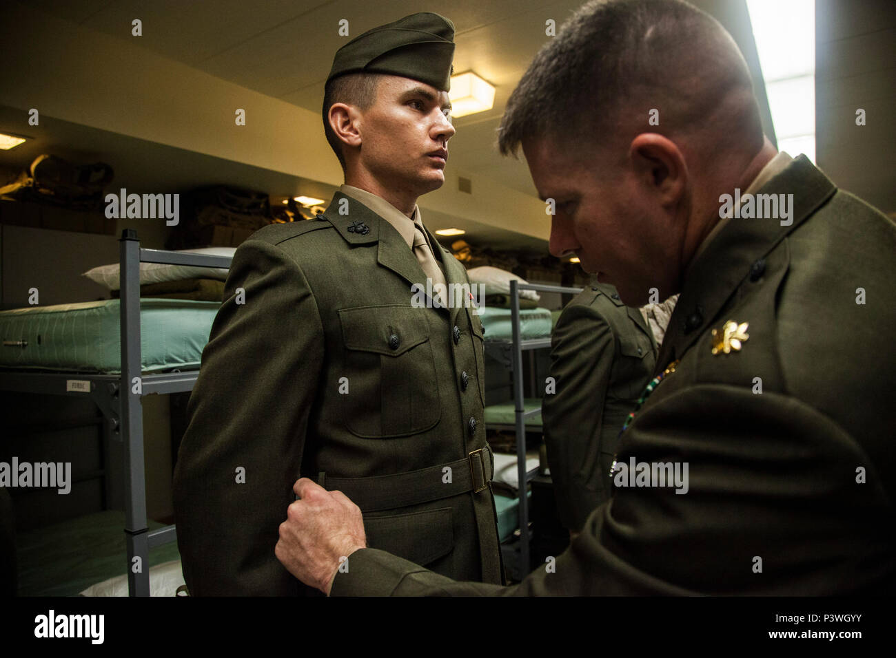 Commanding Officers Inspection Delta Company candidates at Officer Candidate School, Marine Corps Base ...