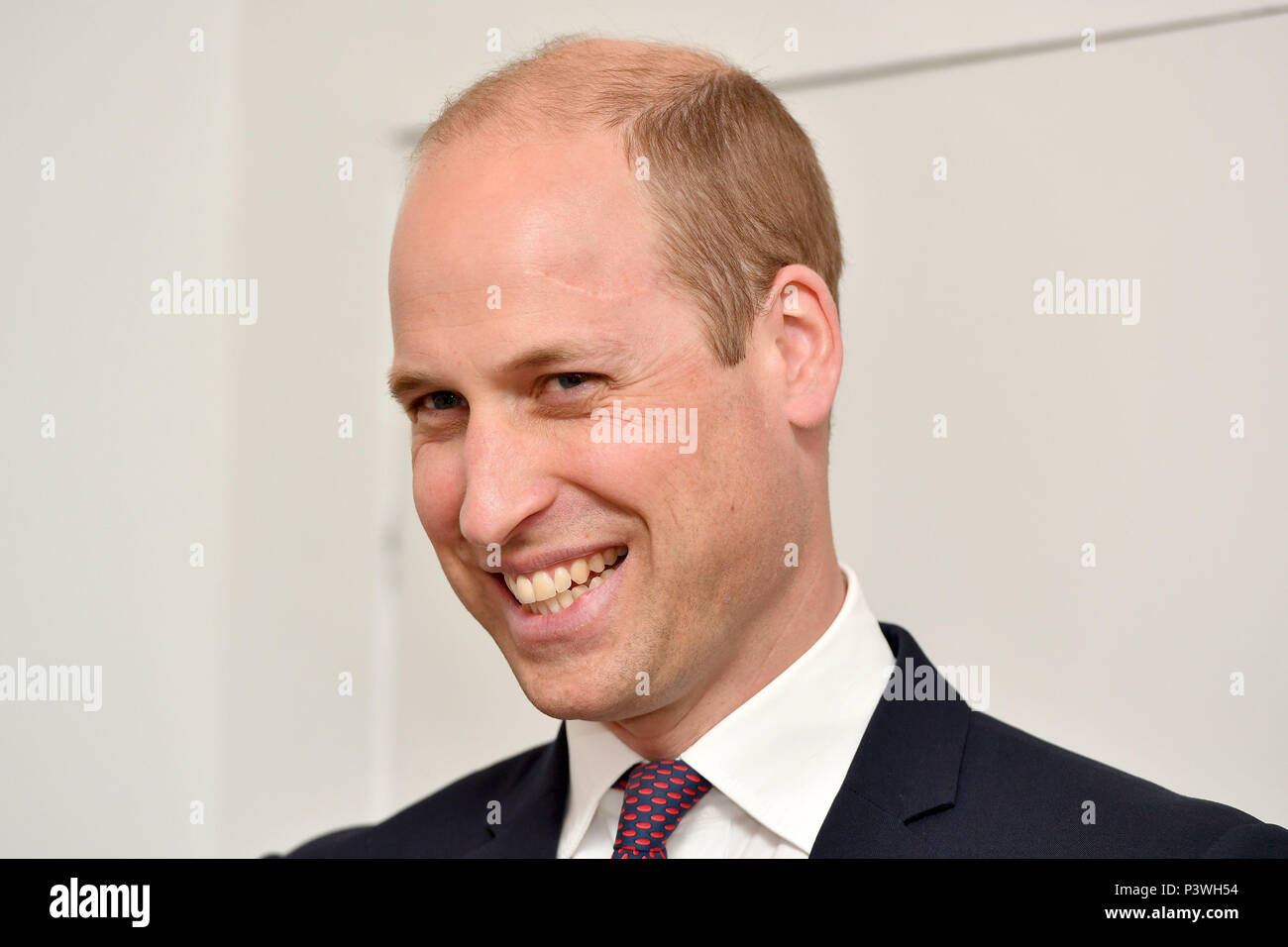 The Duke of Cambridge during a visit to James' Place in Liverpool, a new centre for men experiencing suicidal crisis. Stock Photo