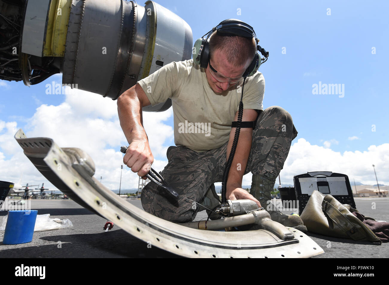 An e 3 sentry deployed from 552nd air control wing hi-res stock ...