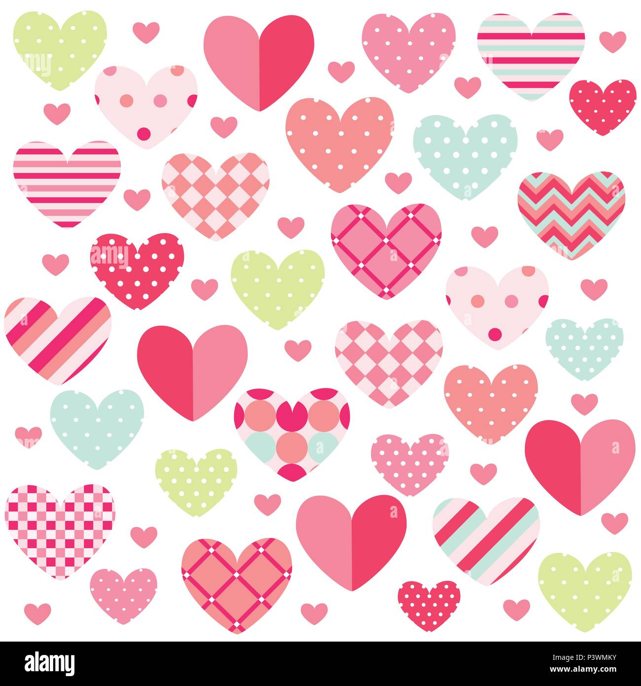 Heart patches Stock Vector