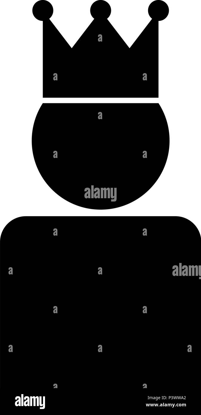 King in crown icon black color vector I flat style simple image Stock ...