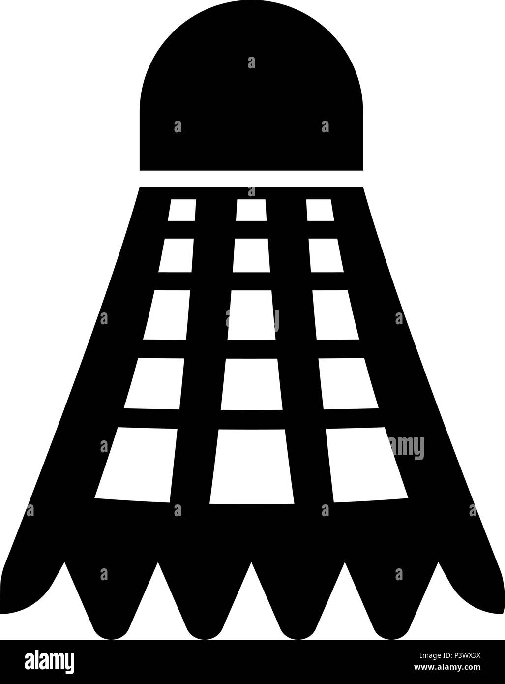 Shuttlecock icon black color vector I flat style simple image Stock ...