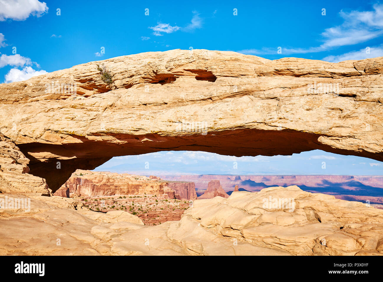 Mesa Arch in the Canyonlands National Park, Utah, USA. Stock Photo