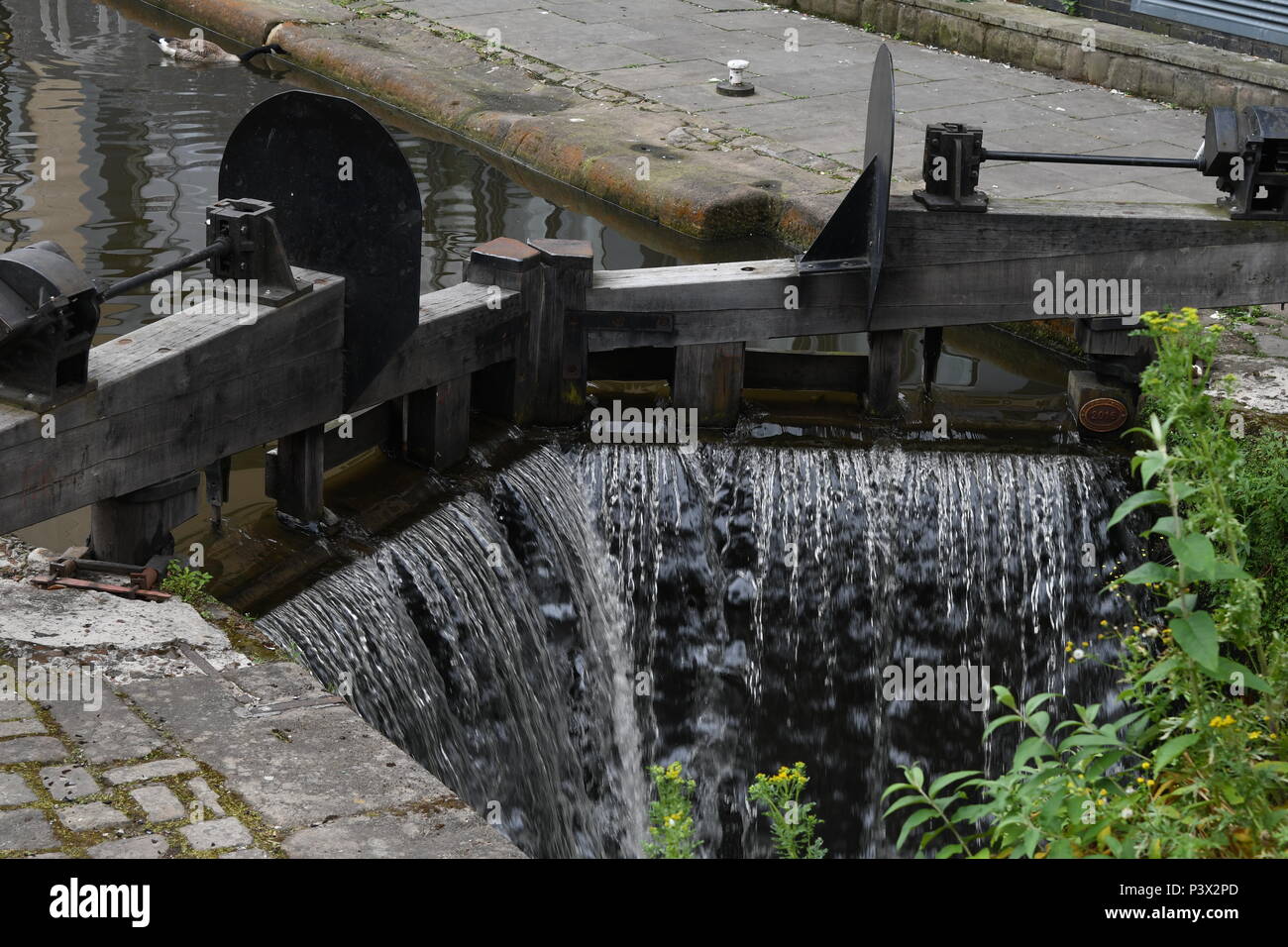 Canal locks in Manchester Stock Photo Alamy