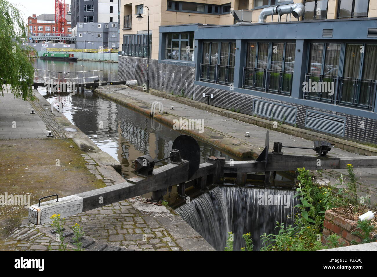 Canal locks in Manchester Stock Photo Alamy