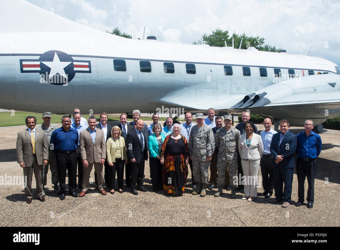 Maj. Gen. John E. McCoy, vice commander Air Education and Training Command, meets with members of the AETC Enterprise Blended Learning Service team, Office of Personnel Management and Blackboard for an EBLS pre-performance meeting at Joint Base San Antonio-Randolph July 28, 2016. The goal of EBLS is to provide synchronous and asynchronous collaborative web-based learning capabilities through distance learning. Stock Photo