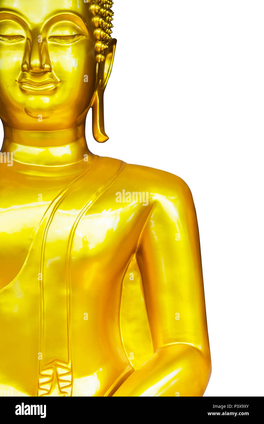 The Buddha represents the meaning of Buddhism, the Buddha looks golden