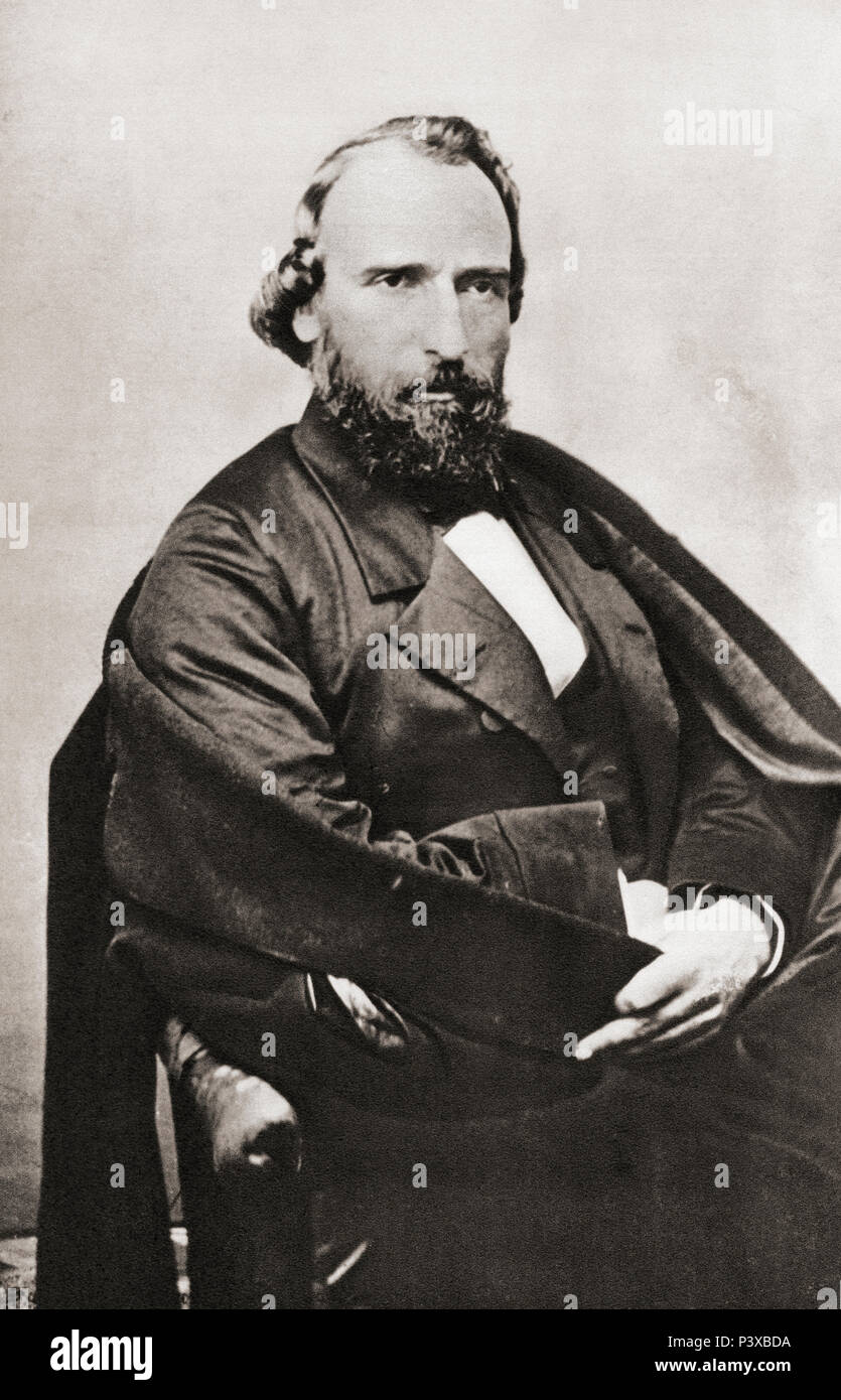 Henri Frédéric Amiel, 1821 – 1881. Swiss moral philosopher, poet and critic.  After a contemporary print. Stock Photo