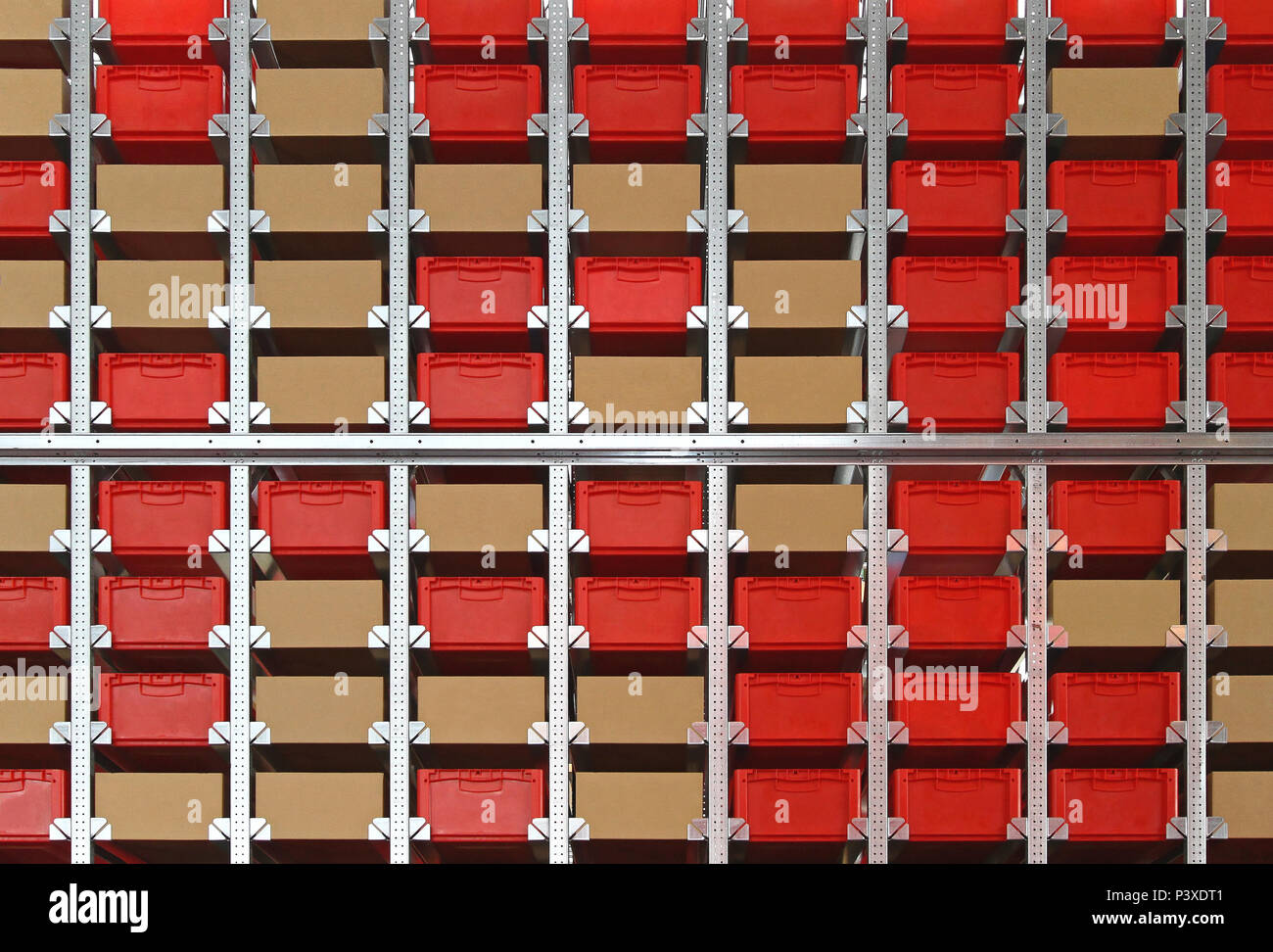 Boxes and Crates in Automated High Density Storage Warehouse Stock