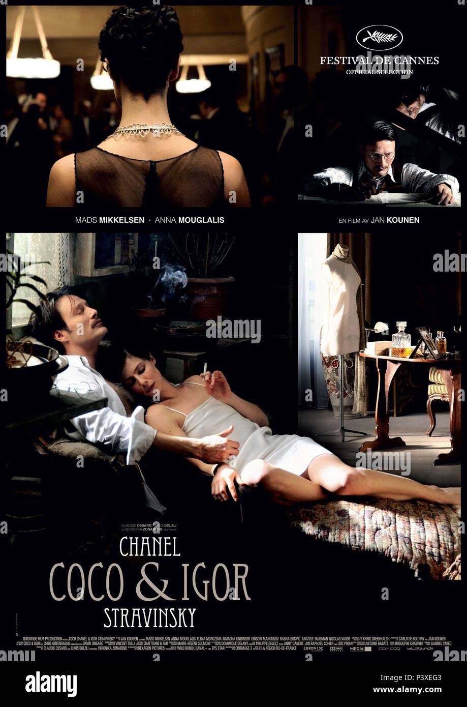 Original Film Title: COCO & IGOR STRAVINSKY. English Title: COCO CHANEL & STRAVINSKY. Film Director: KOUNEN. Year: 2009 Stock Photo -