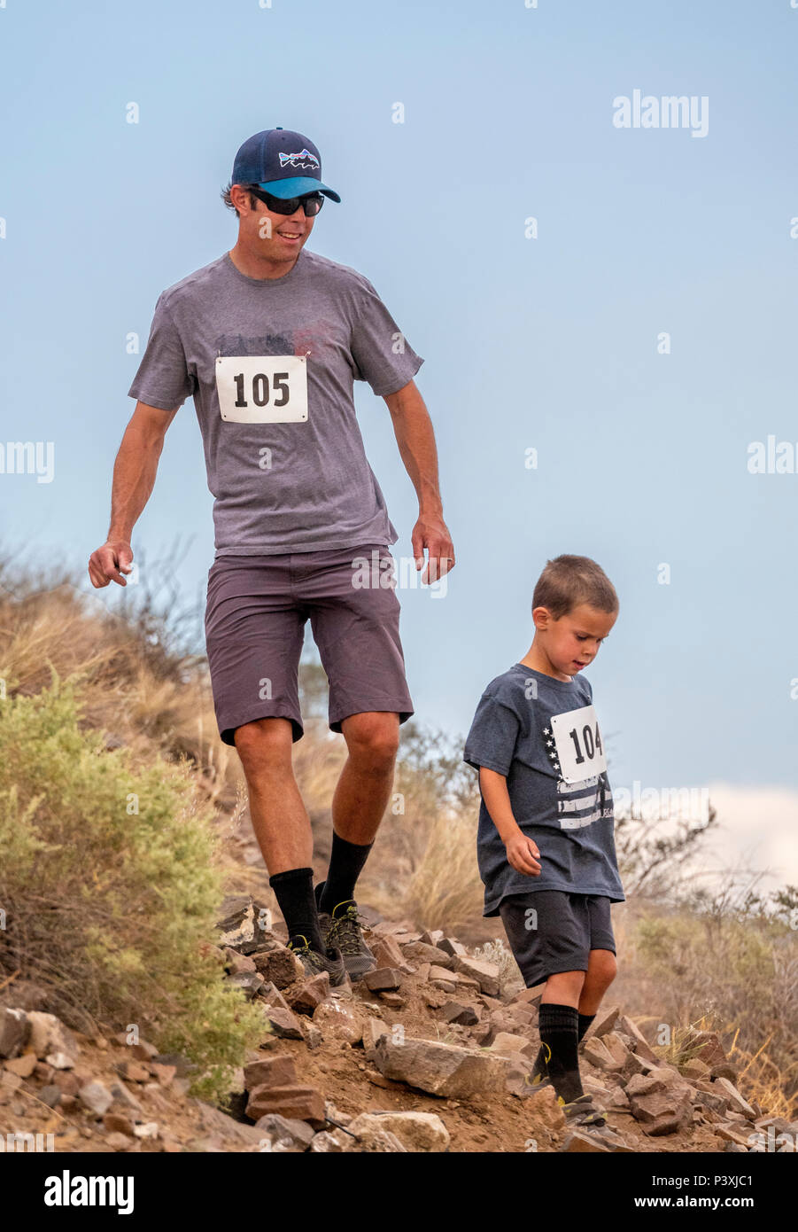 Athletes compete in a foot race and climb up "S" Mountain (Tenderfoot