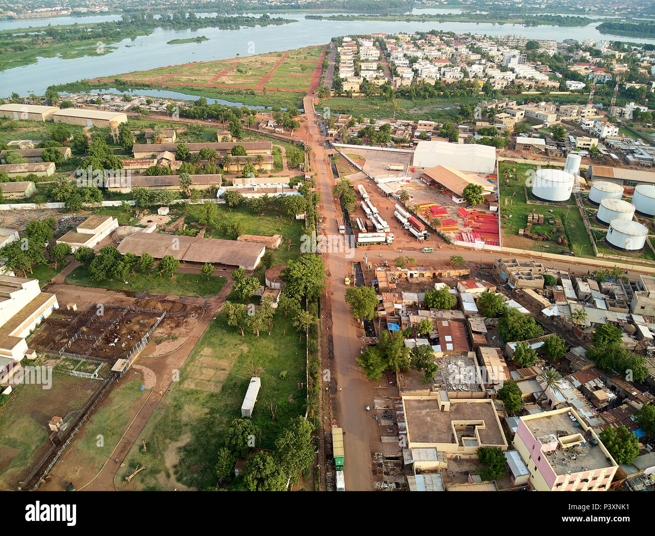 Bamako is the capital and largest city of Mali, with a population of 1.8 million. In 2006, it was estimated to be the fastest-growing city in Africa a Stock Photo