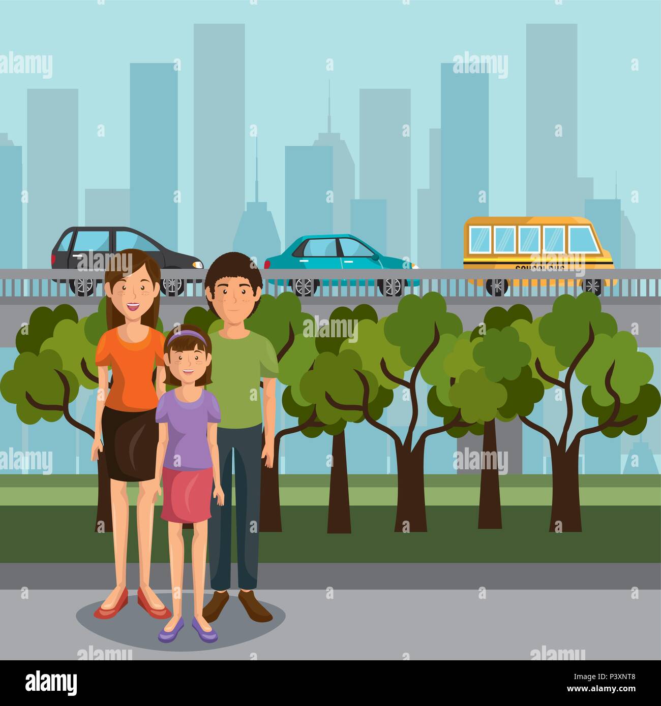 family members outdoors characters Stock Vector Image & Art - Alamy