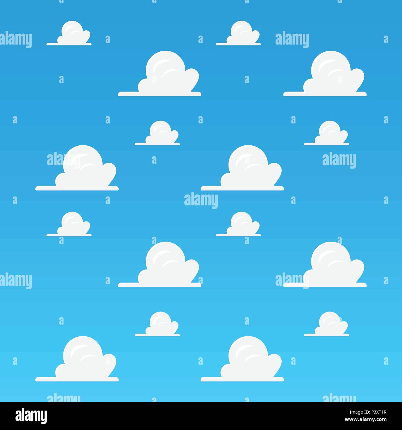 Blue sky with white clouds pattern Stock Vector Image & Art - Alamy