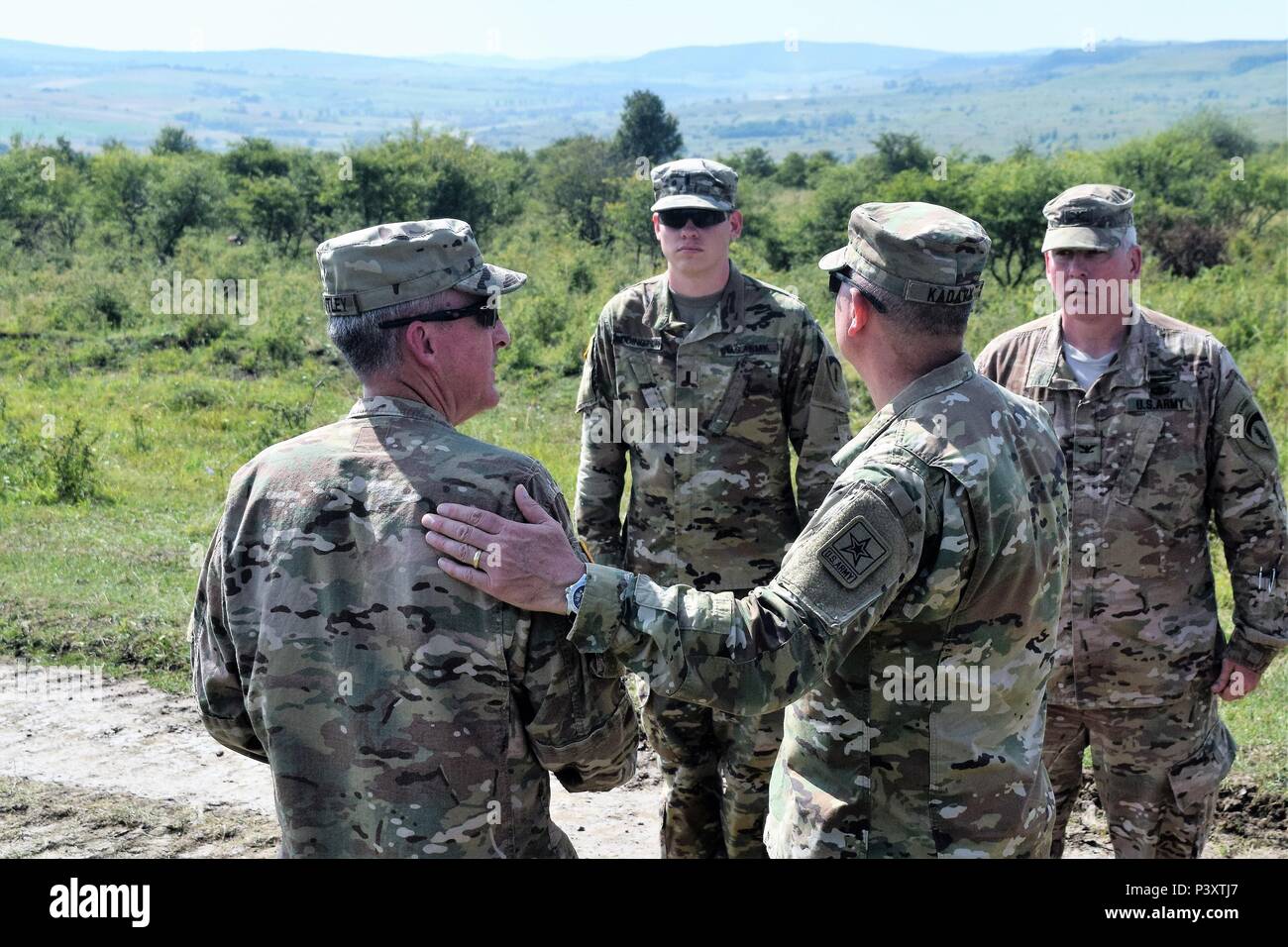 Colonel Robey D. Brantley (left), OfficerInCharge of Operation