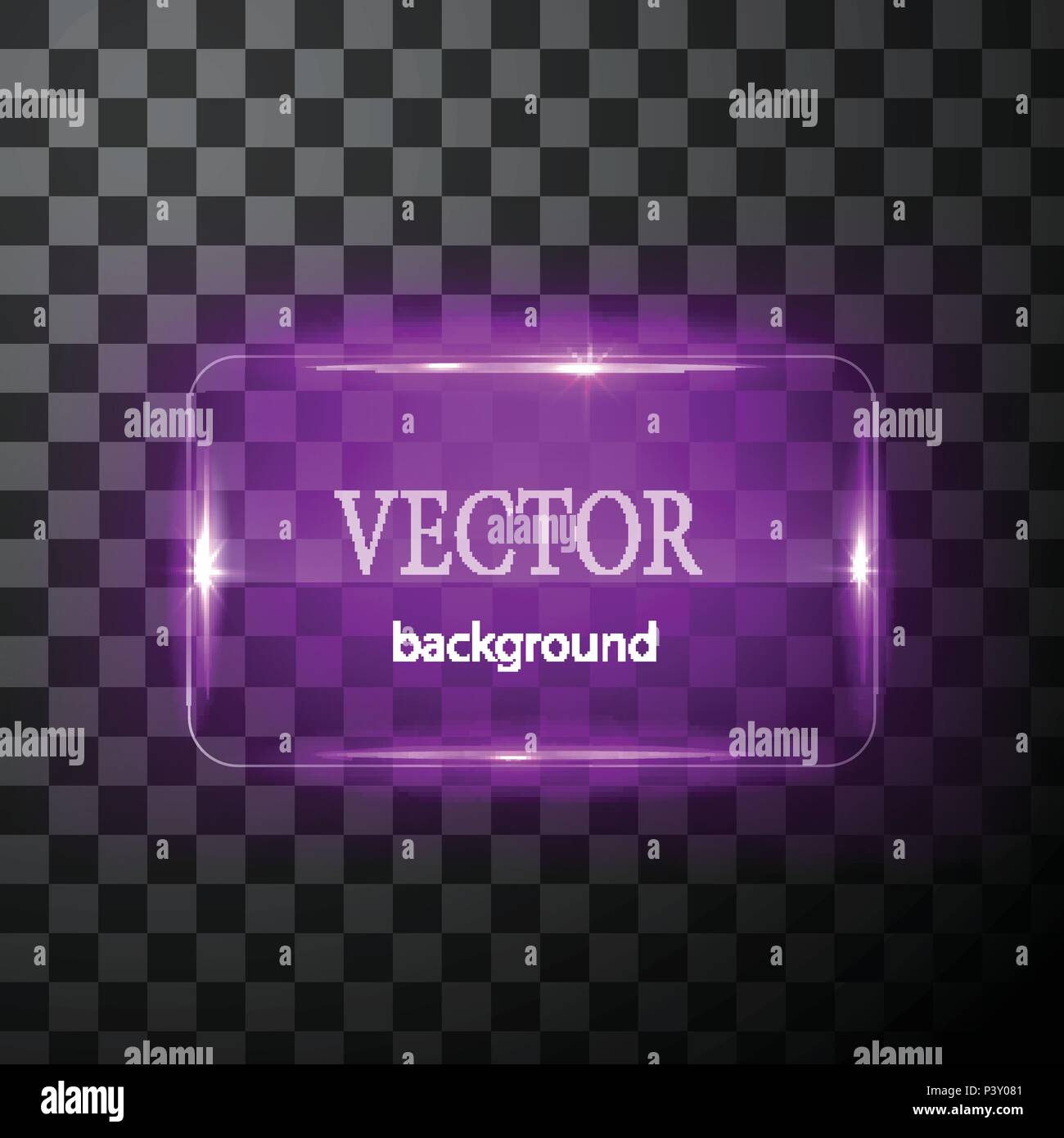 Glass vector button plane. Easy editable background Stock Vector