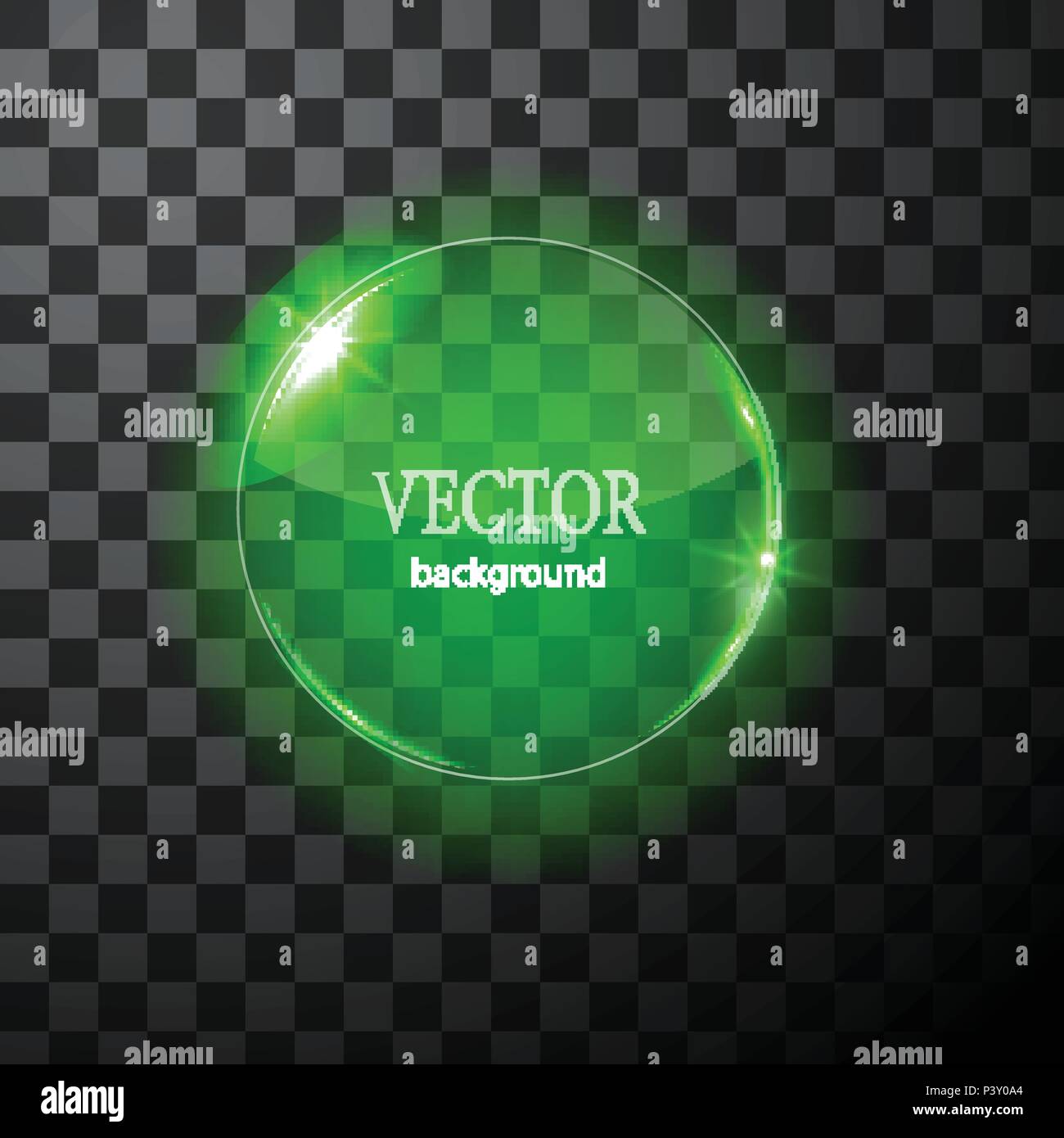 Glass vector circle plane. Easy editable background Stock Vector