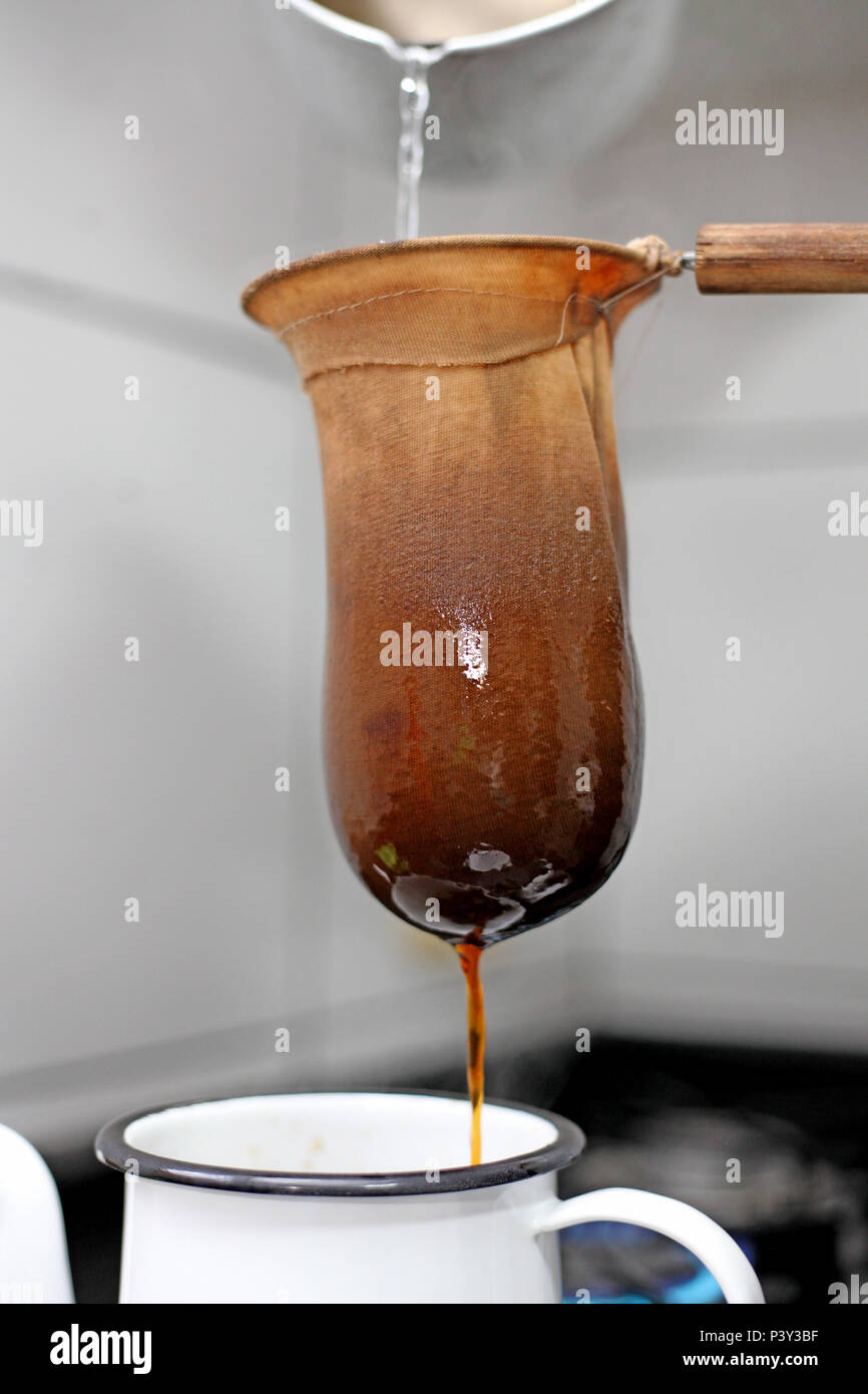 Coador de café de pano Stock Photo - Alamy
