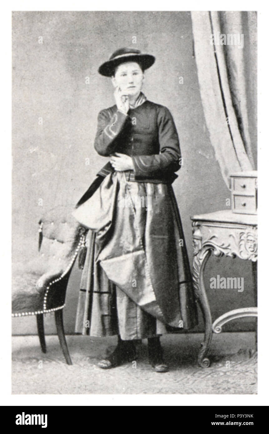096 Bäuerin aus der Judenburger Gegend, Lichtbild von Franz von Bosio, 1880. Stock Photo