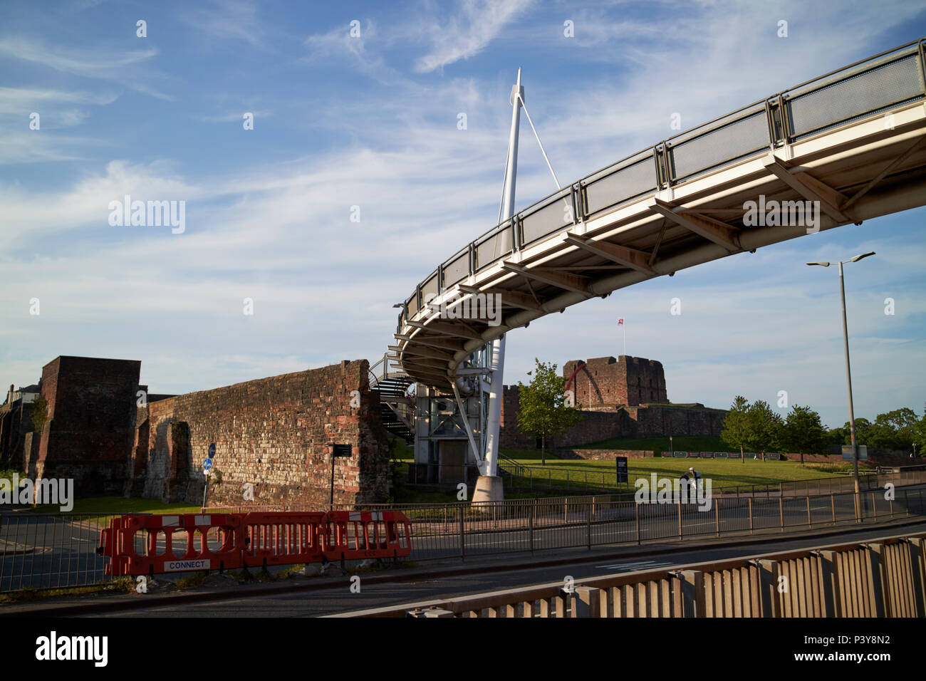 Irish gate bridge as the millennium bridge curved cable stayed bridge