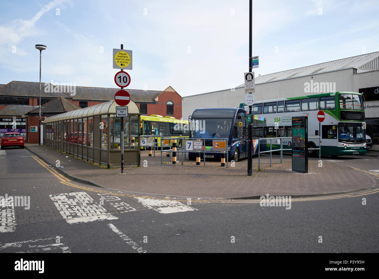 Carlisle bus station Cumbria England UK Stock Photo - Alamy