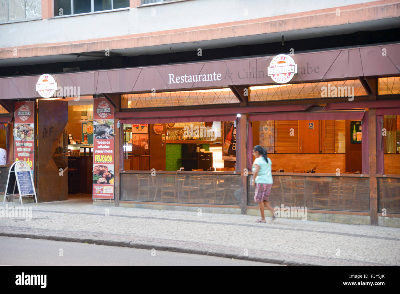 Restaurante República, na rua Men de Sá no Bairro da Lapa. Stock Photo