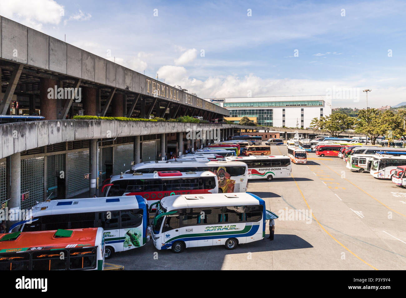 Transportation in Medellin Colombia Stock Photo