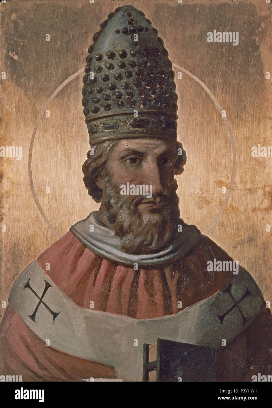 Gregory VII (san Gregorio VII), pope from 1073 to 1085. Copperplate ...