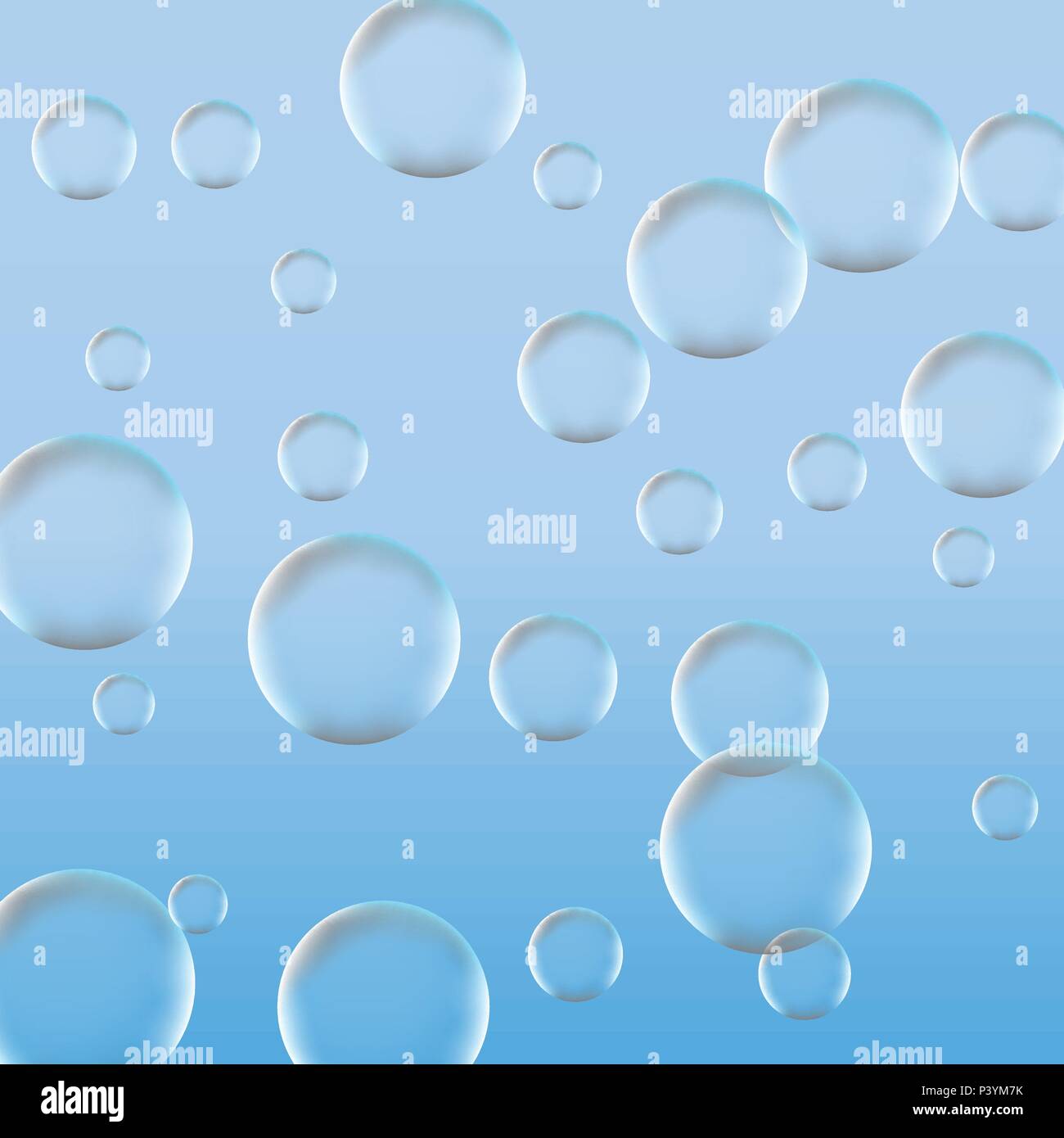 Bubbles background. Vector illustration bubbles on blue background ...