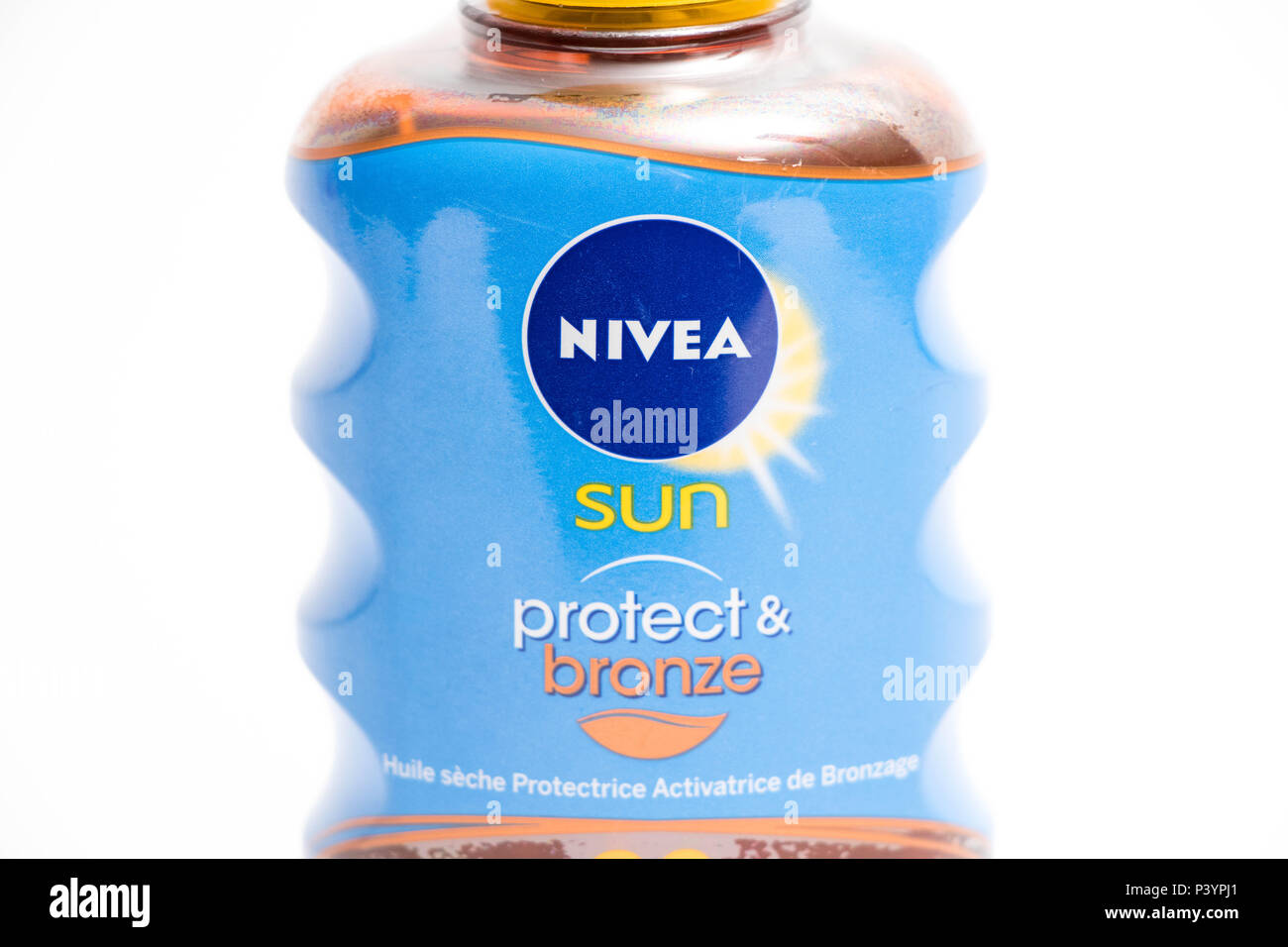 Nivea Sun Solar cream Summer Oil Stock Photo - Alamy
